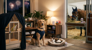 Read more about the article Understanding 4th of July Pet & Equine Anxiety: An Animal Communicator’s Guide 